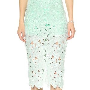 Mint Flower Midi Skort